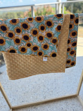 Load image into Gallery viewer, Sunflower Minky Blanket
