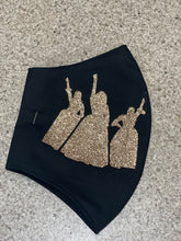 Load image into Gallery viewer, Hamilton (3 different styled) Gold & Black Mask