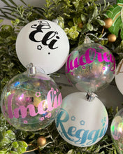 Load image into Gallery viewer, Personalised Christmas Baubles