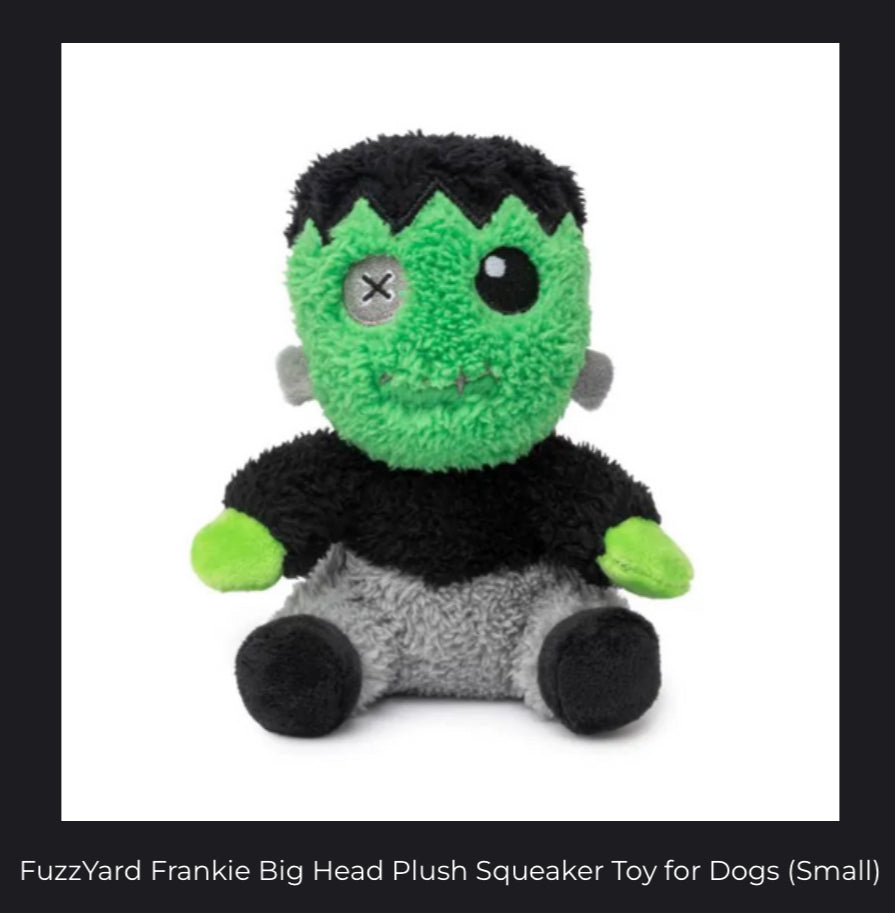 FuzzYard Frankie Big Head Plush Squeaker Toy For Dogs (Small)