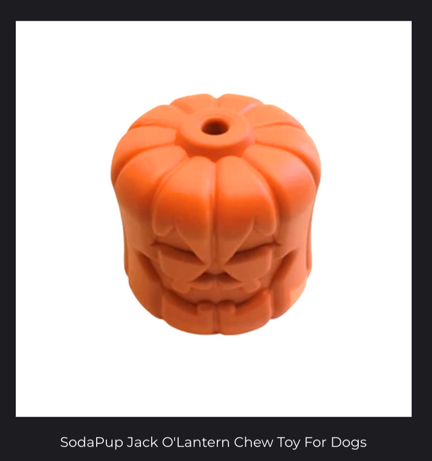 SodaPup Jack O'Lantern Chew Toy For Dogs