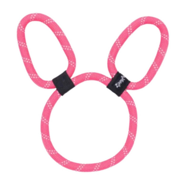 ZippyPaws ZippyRope Bunny Interactive Durable Rope Toy for Dogs