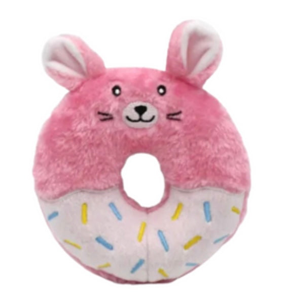 ZippyPaws Donutz Buddies Bunny Plush Squeaker Toy for Dogs