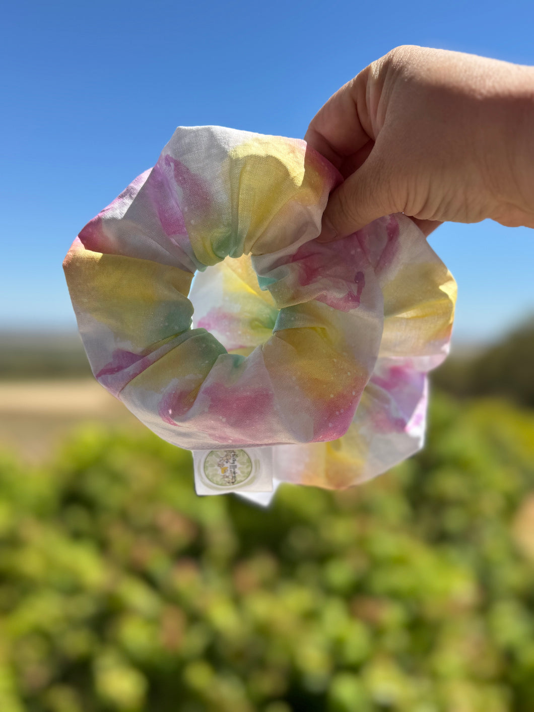 Easter Pastel Rainbow Scrunchie