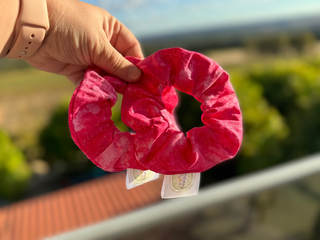 Pink Glitter Scrunchie