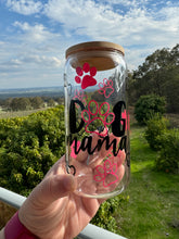 Load image into Gallery viewer, Dog Mama - 16oz Glasses with Bamboo Lid &amp; Glass Straw
