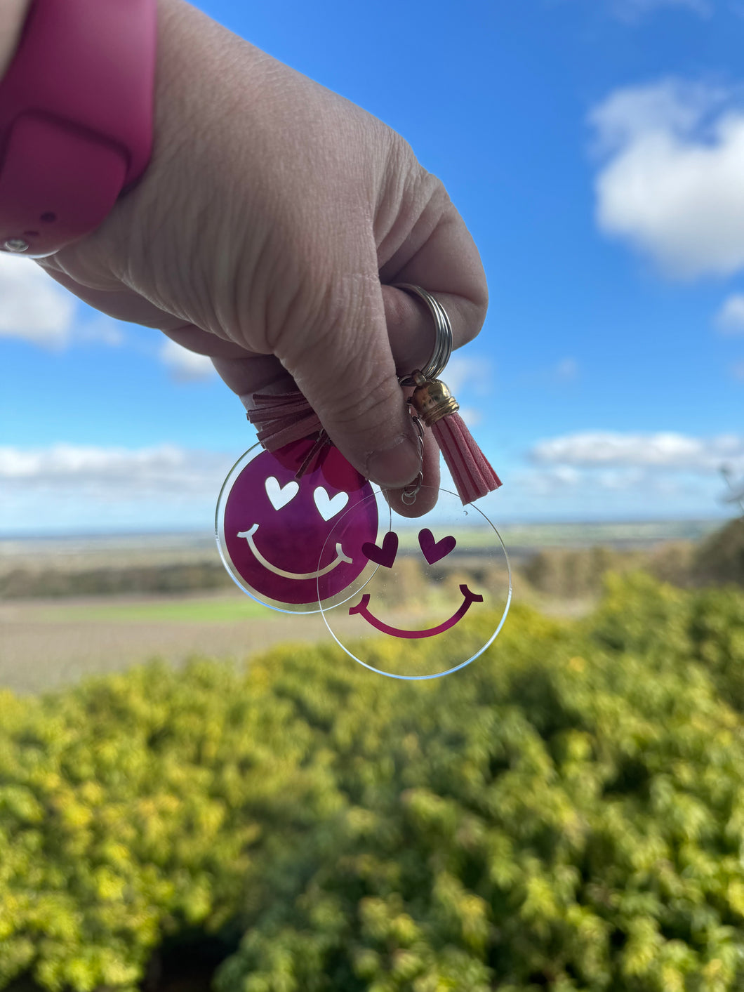 Smiley Faces Key Chain