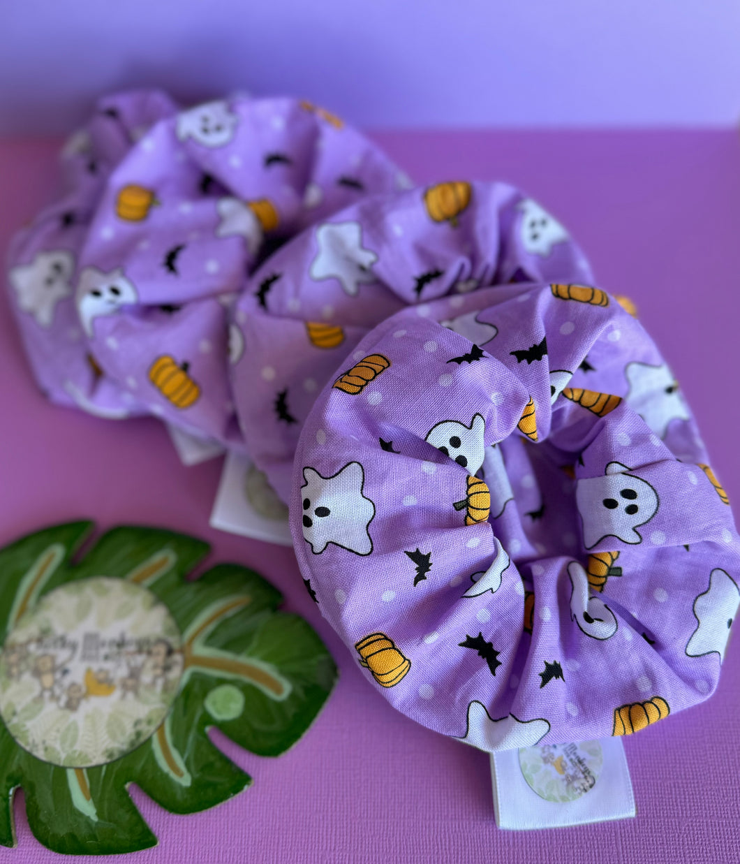 Purple Ghosts Scrunchie