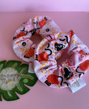 Load image into Gallery viewer, Pink Spooky Cats Scrunchie
