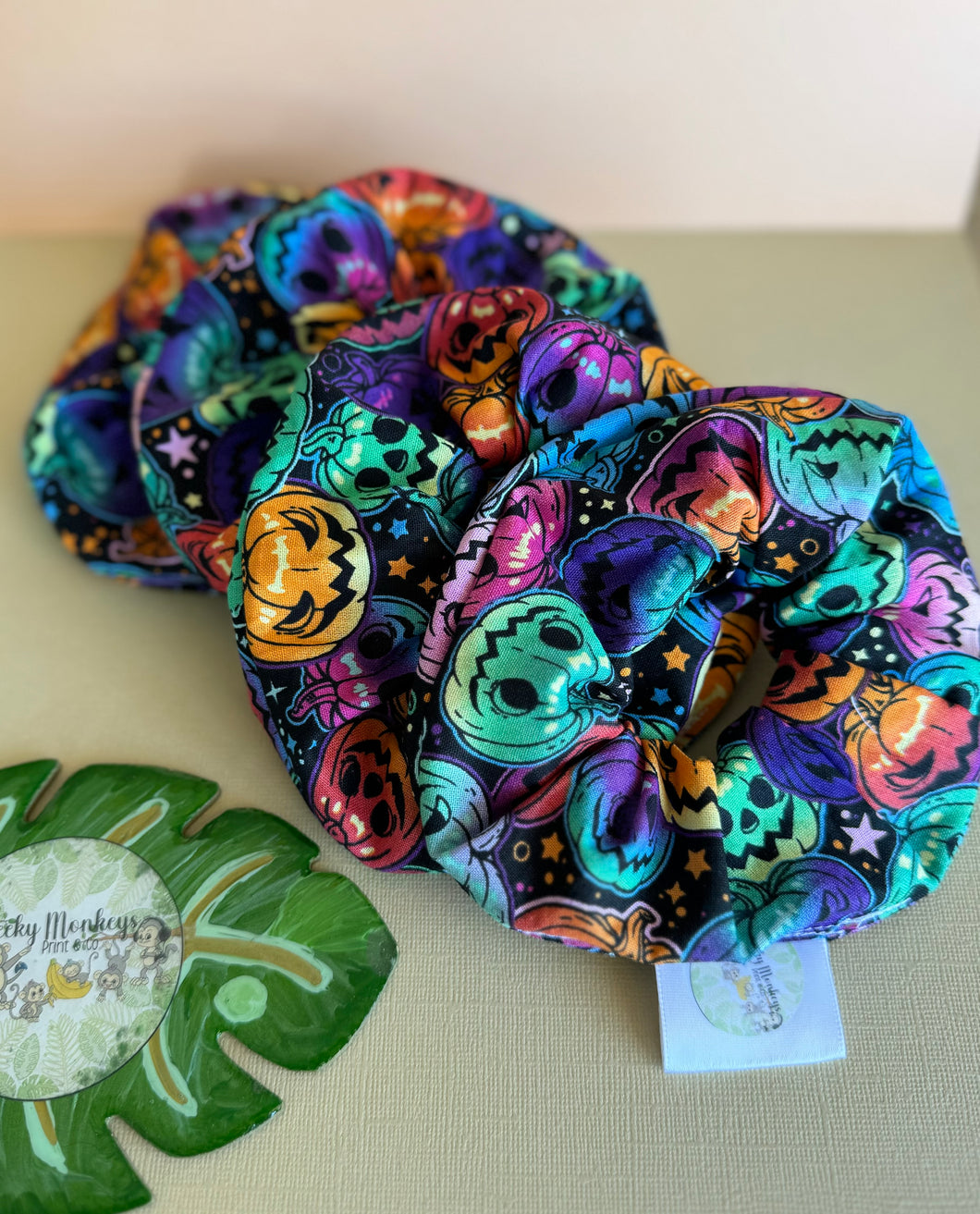 Rainbow Pumpkins Scrunchie