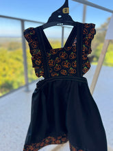 Load image into Gallery viewer, Halloween Styled Flutter Pinafore Dress
