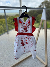 Load image into Gallery viewer, Halloween Styled Flutter Pinafore Dress
