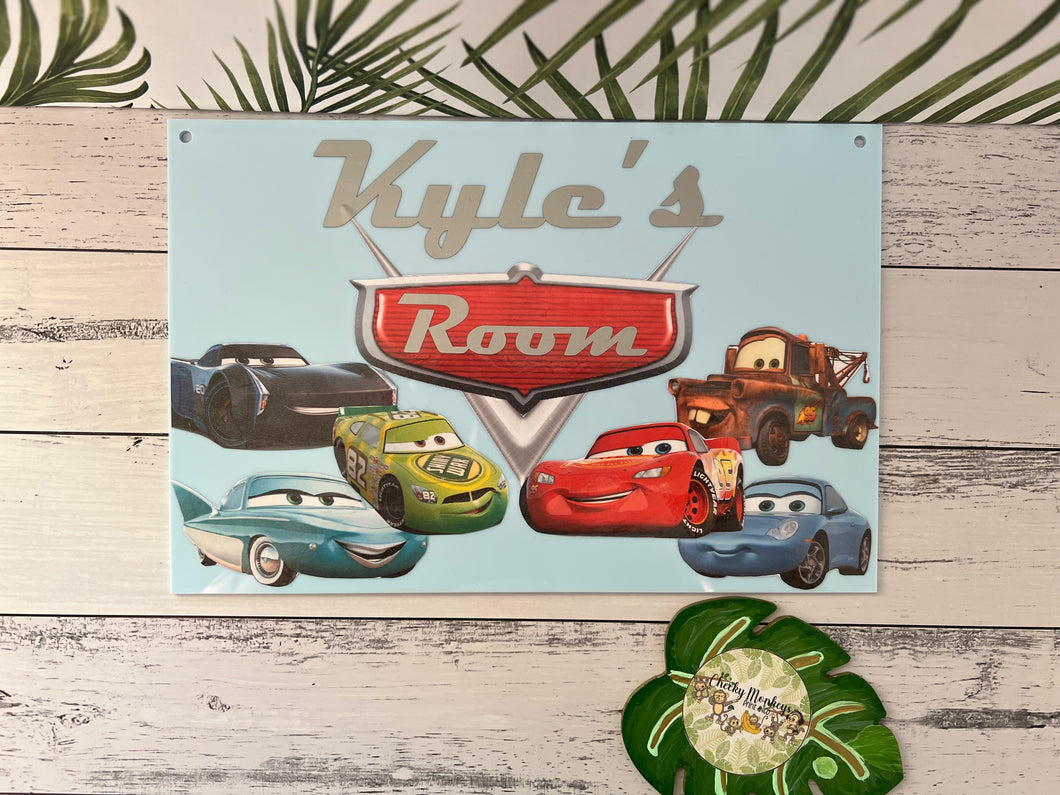 Door Plaque - Cars Themed