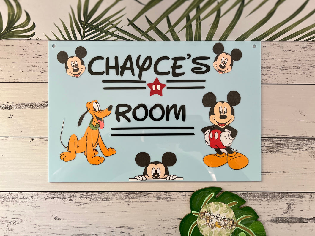 Door Plaque - Mickey Mouse Themed