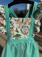 Load image into Gallery viewer, Christmas Styled Flutter Pinafore Dress
