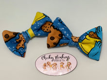 Load image into Gallery viewer, Cookie Monster Bow Clips - 2 Pack
