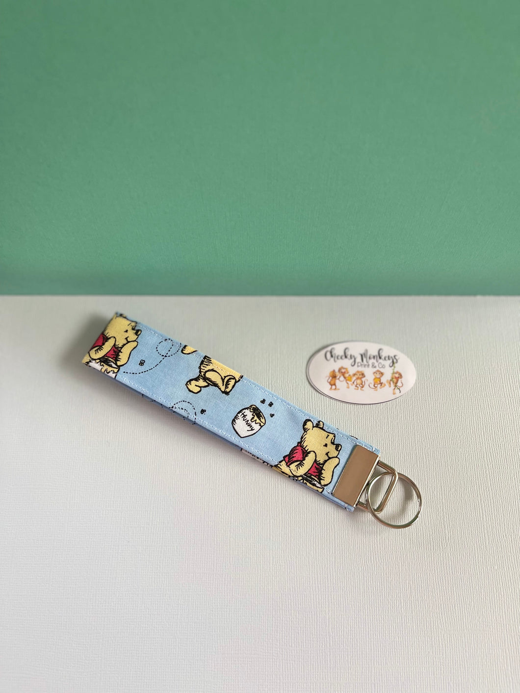 Winnie the Pooh - Blue - Wristlet