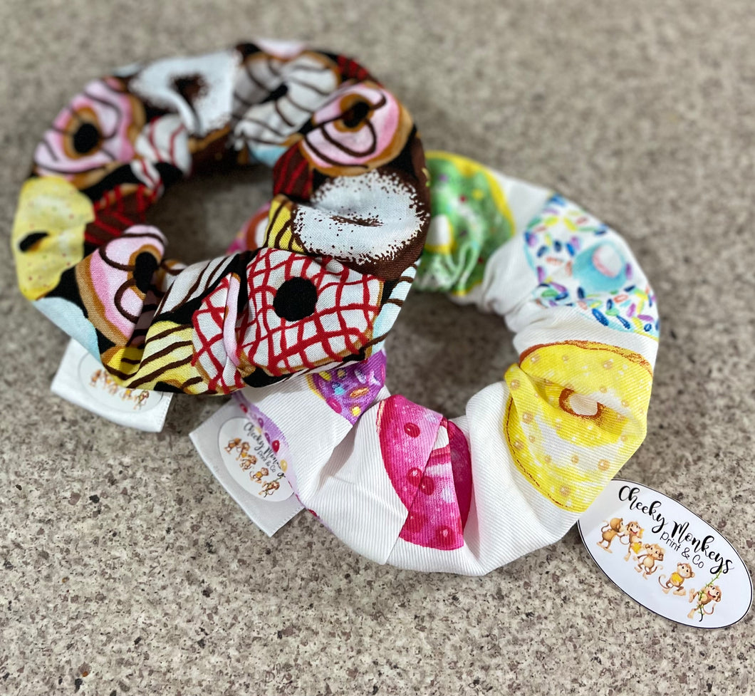Doughnuts - White - Scrunchie