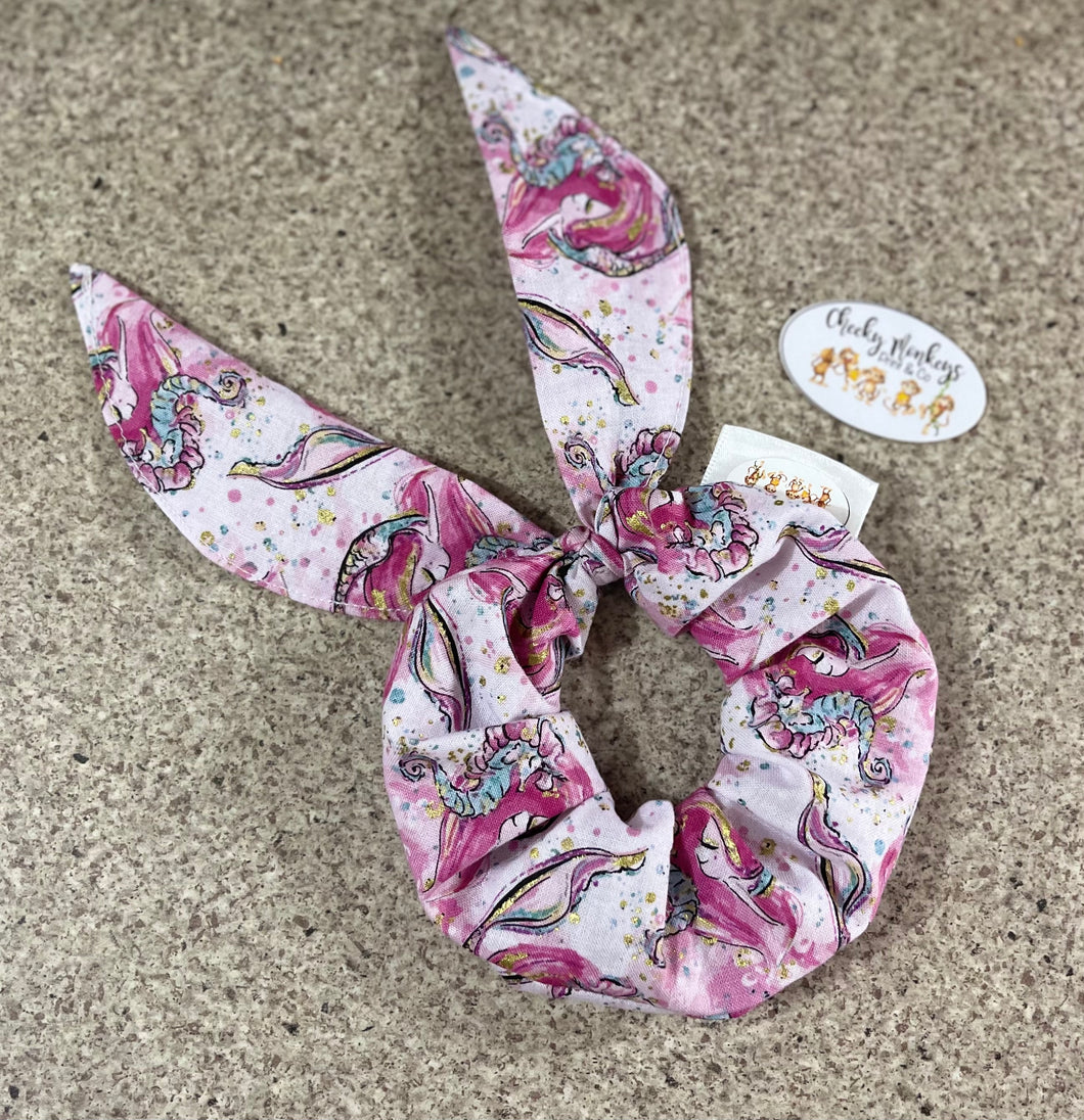 Mermaid - Pink - Bow Scrunchie