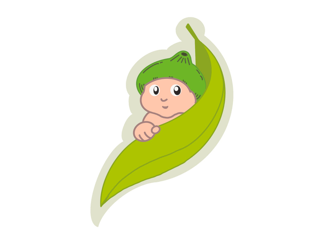 Gumnut Baby With Leaf Sticker