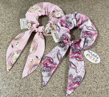 Load image into Gallery viewer, Mermaid - Pink - Bow Scrunchie
