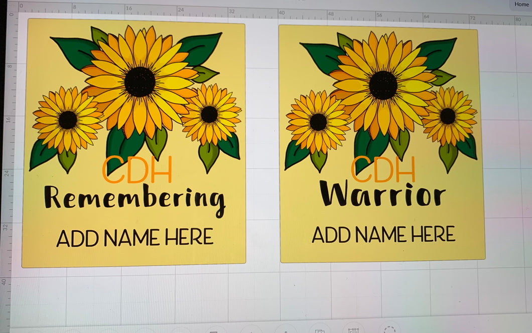 CDH Warrior/ Remembering Stickers