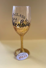 Load image into Gallery viewer, Hamilton “Raise a Glass” Wine Glass
