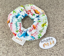 Load image into Gallery viewer, Dinosaurs - White -Scrunchie
