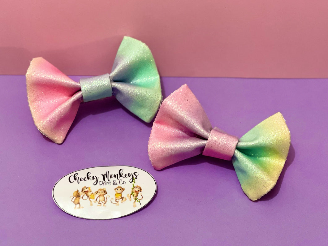 Rainbow Bow Clips - 2 Pack
