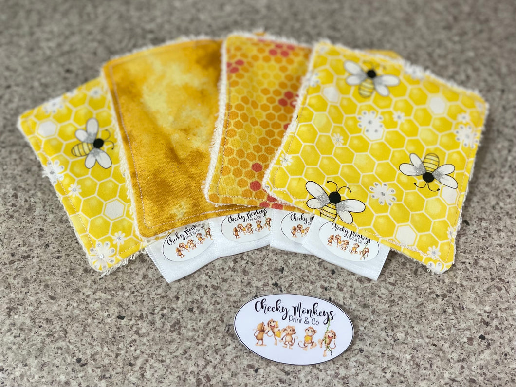 Honey Bee Set Re-Useable Face Wipe