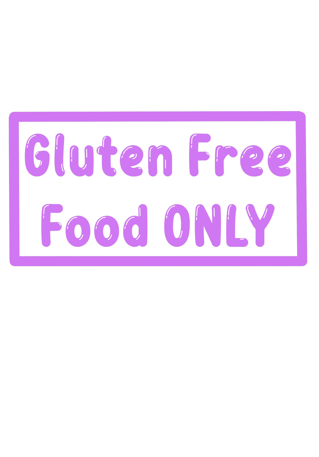 Gluten Free Stickers - Purple