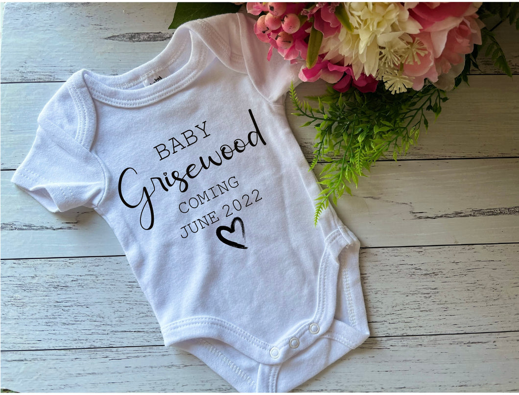 Baby Coming Soon Onesie