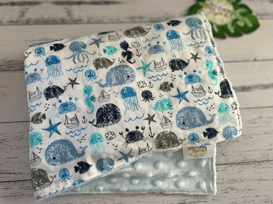 Under the Sea Minky Blanket