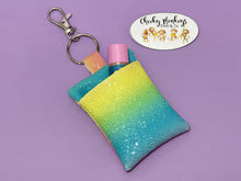 Load image into Gallery viewer, Mermaid Scales ChapStick Key Chain Holder
