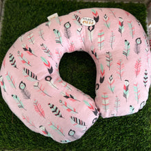 Load image into Gallery viewer, Pink Feathers BreastFeeding Pillow
