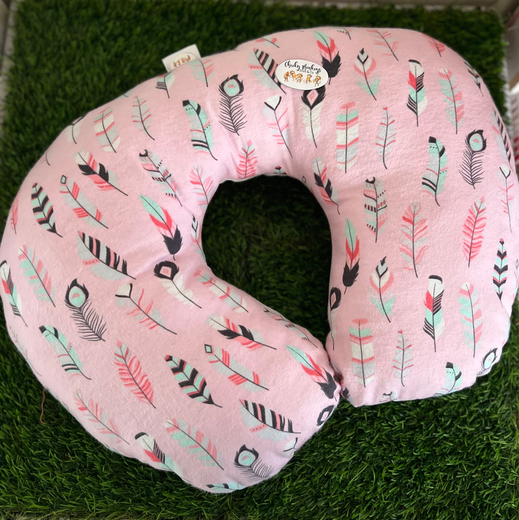 Pink Feathers BreastFeeding Pillow