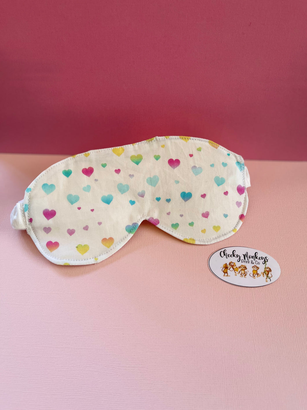 Rainbow Hearts Eye Mask