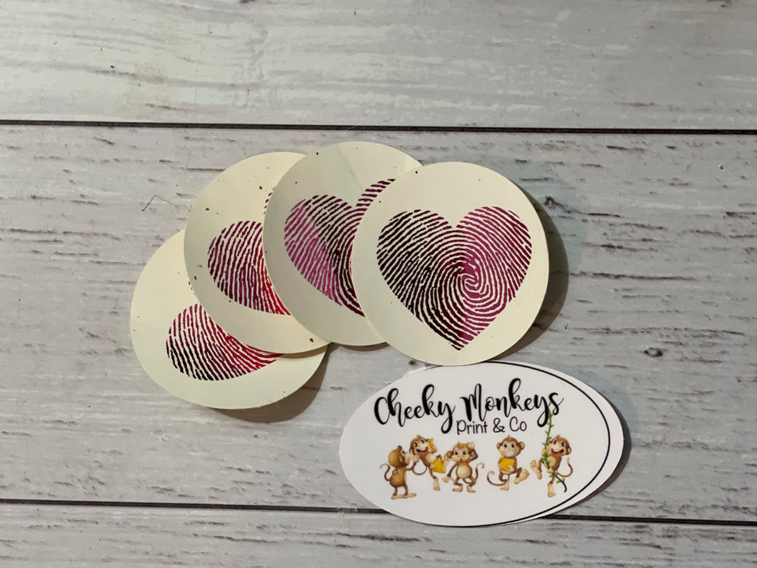 Holographic Pink Foil Heart Stickers