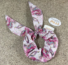 Load image into Gallery viewer, Mermaid - Pink - Bow Scrunchie
