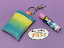 Load image into Gallery viewer, Mermaid Scales ChapStick Key Chain Holder
